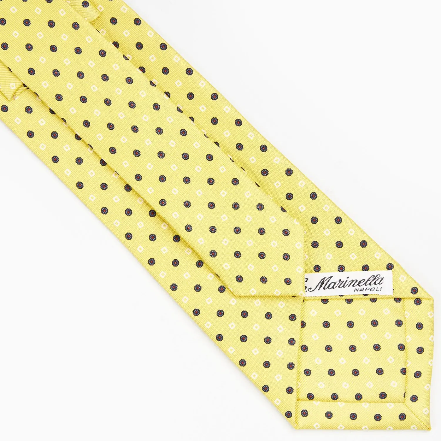 Yellow Sartorial Classic Silk Tie - Small Flower Pattern>E.Marinella Hot