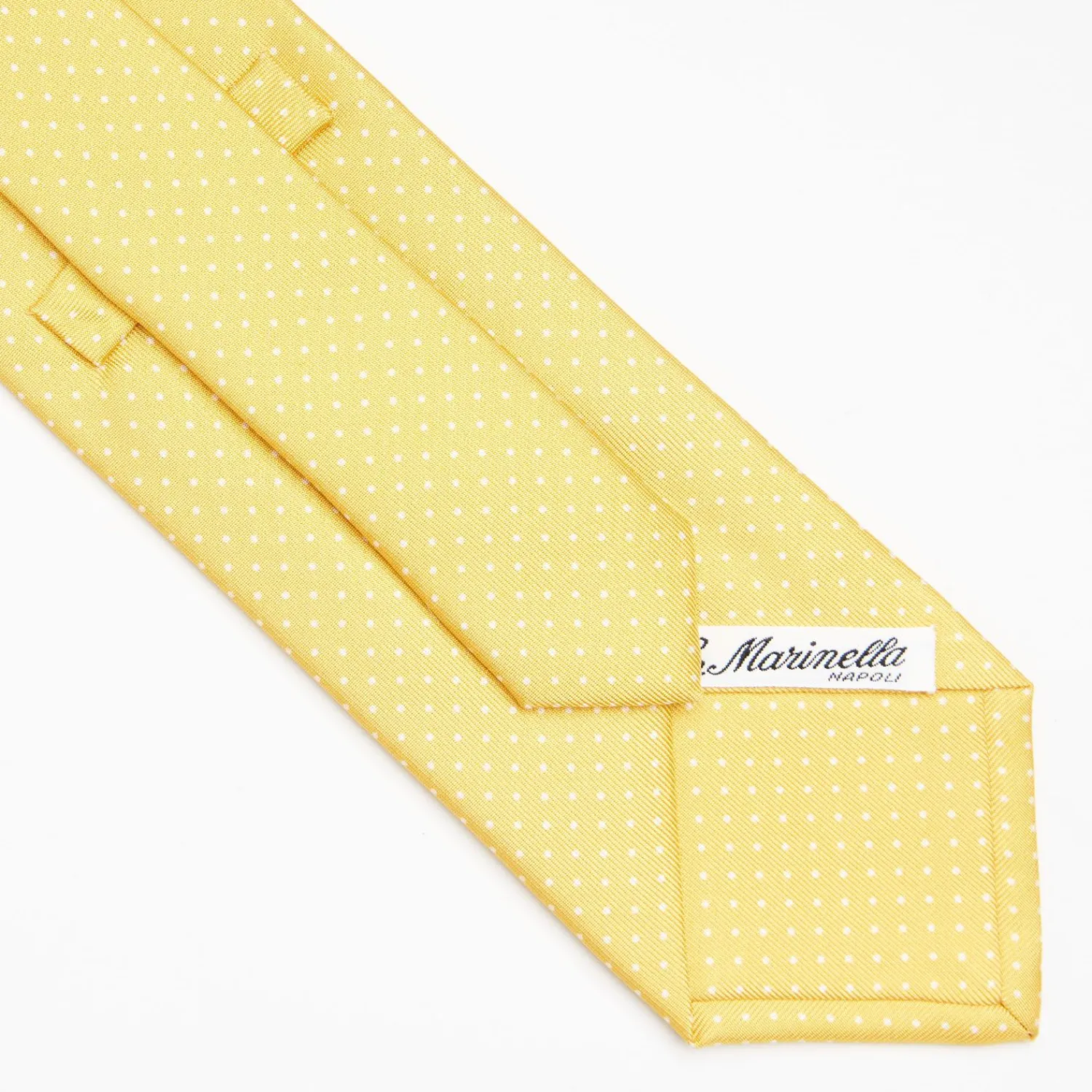 Yellow Sartorial Classic Silk Tie Polka Dot Pattern>E.Marinella Best Sale