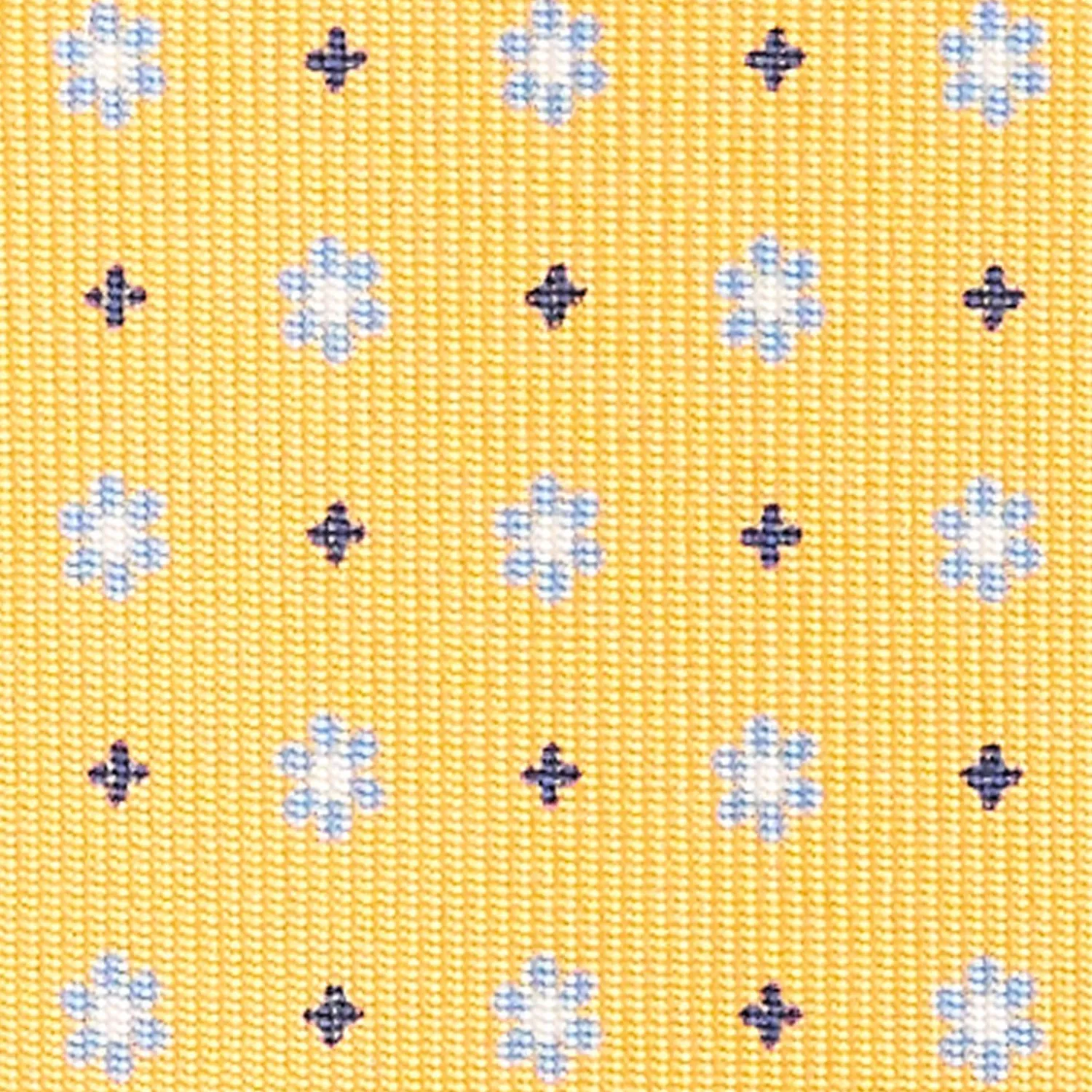 Yellow Sartorial Classic Silk Tie - Small Flower Pattern>E.Marinella Fashion