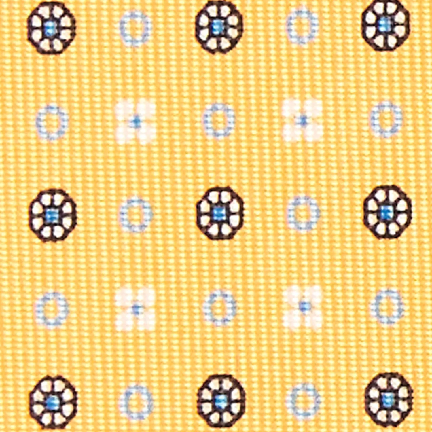 Yellow Sartorial Classic Silk Tie - Small Flower Pattern>E.Marinella Cheap