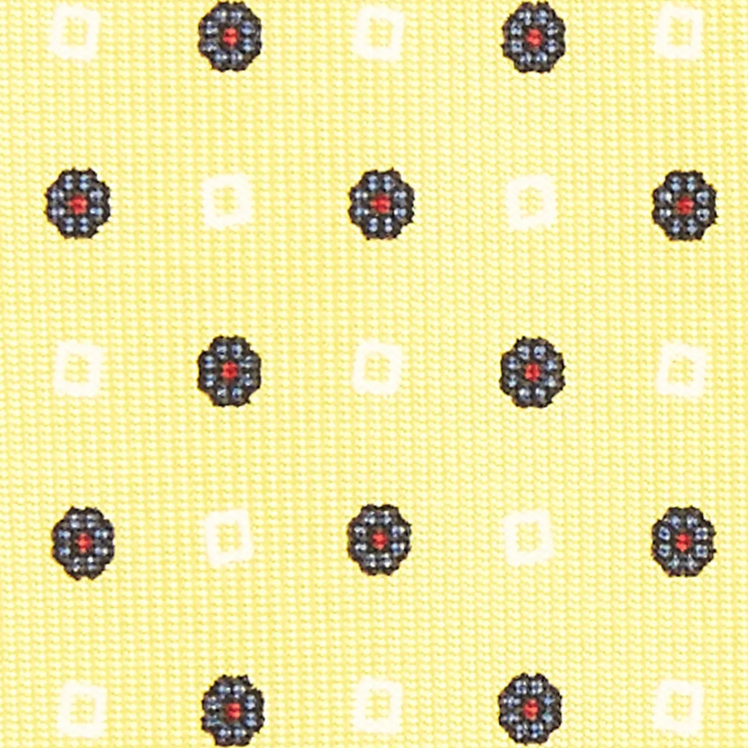 Yellow Sartorial Classic Silk Tie - Small Flower Pattern>E.Marinella Hot
