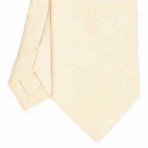 Yellow Sartorial Linen Tie Solid Color>E.Marinella Flash Sale