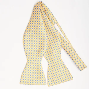 Yellow Silk Bowtie To Self-Tie - Small Flower Pattern>E.Marinella Hot