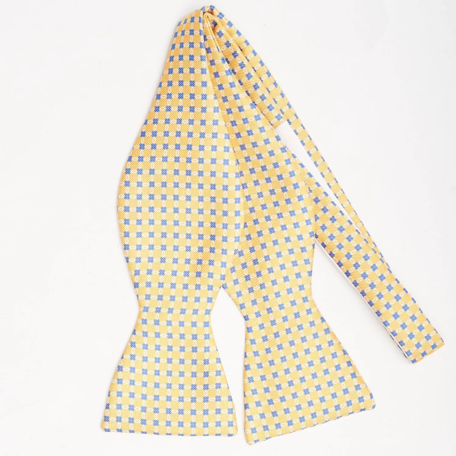 Yellow Silk Bowtie To Self-Tie - Small Flower Pattern>E.Marinella Hot