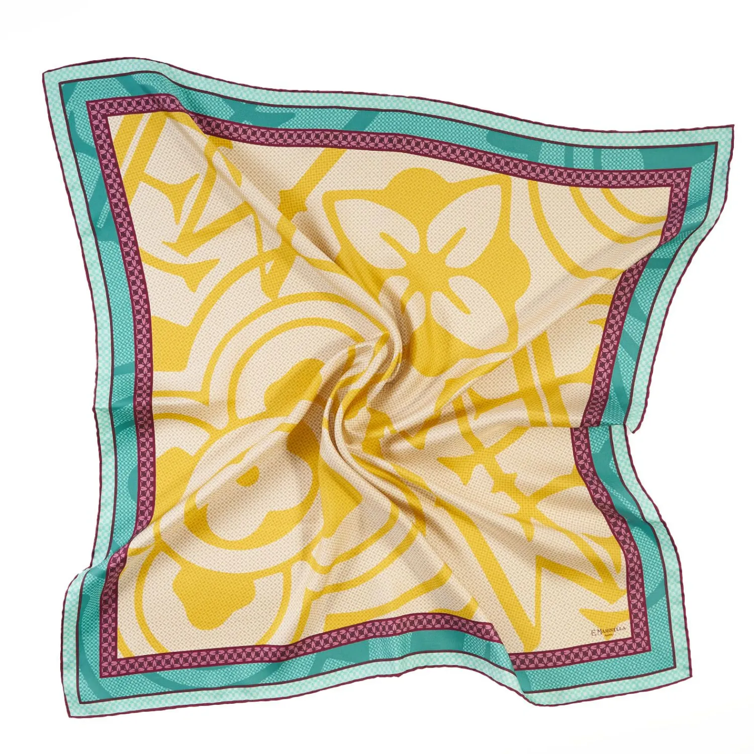 Yellow Silk Scarf 90 - Archivio Ispiration 1961>E.Marinella Fashion