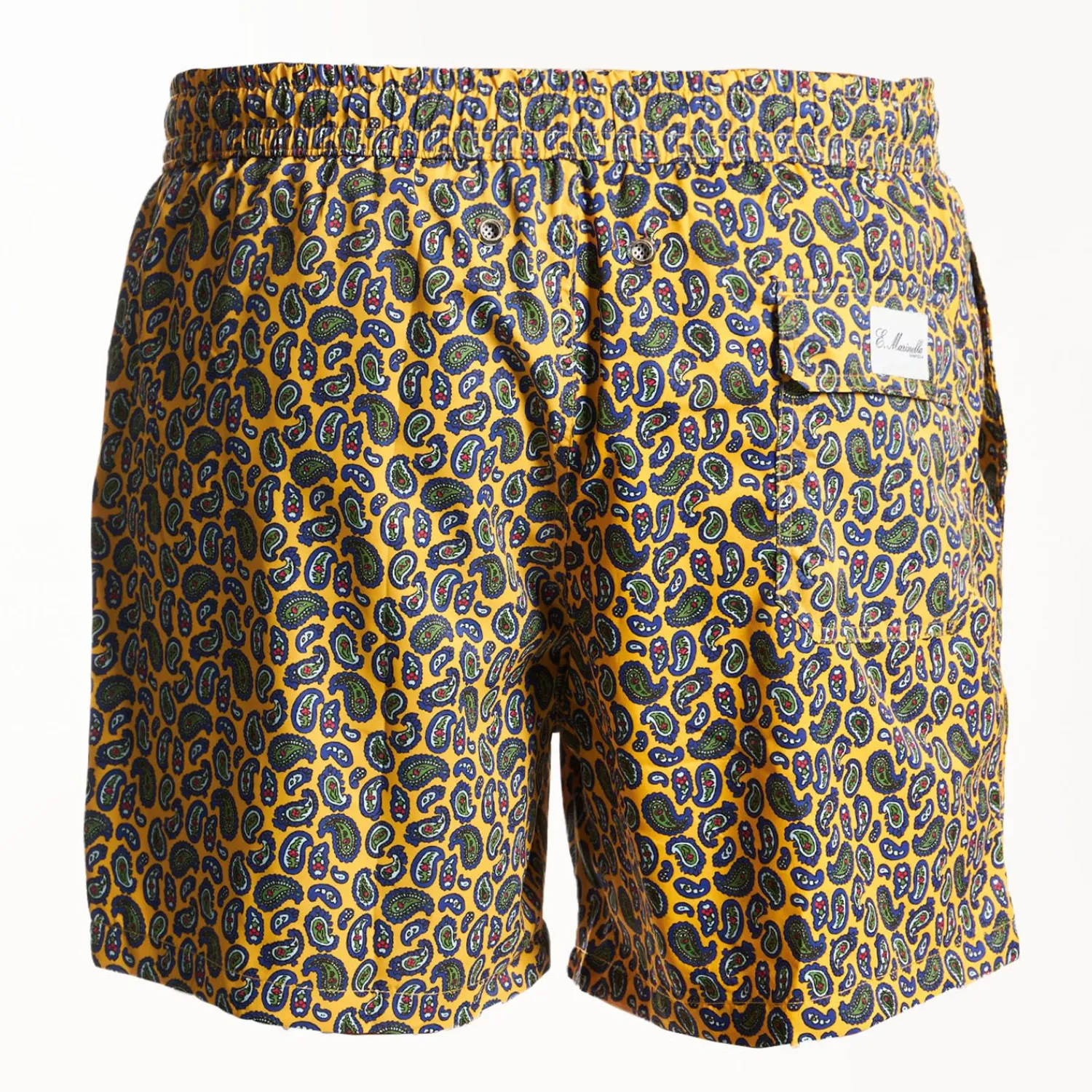 Yellow Swim Shorts- Paisley Pattern>E.Marinella Cheap